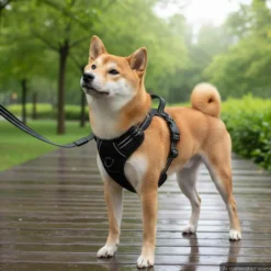 Arnés Para Perros Con Correa Y Collar Ajustable Azul L