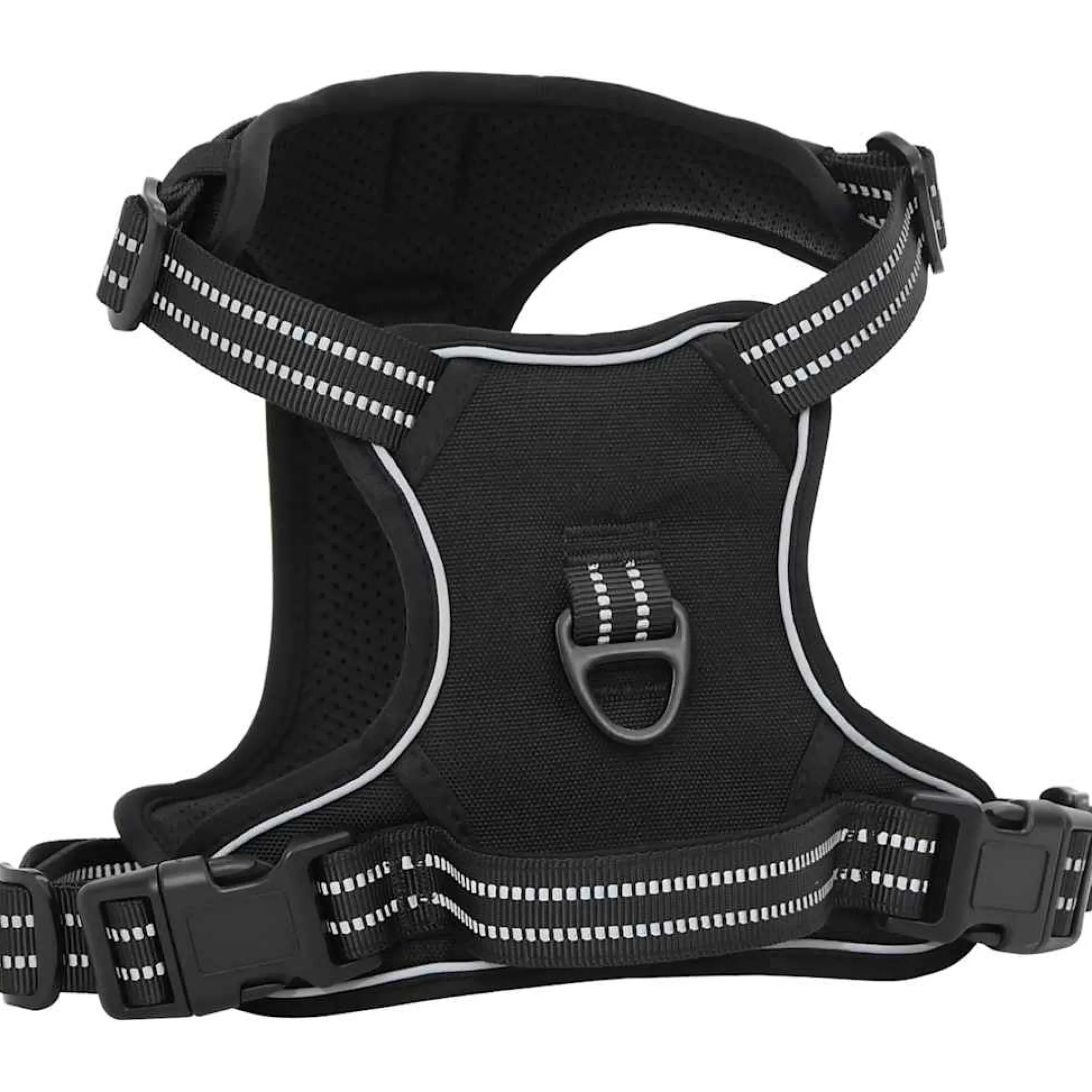 Arnés Para Perros Con Correa Y Collar Ajustable Negro Xl