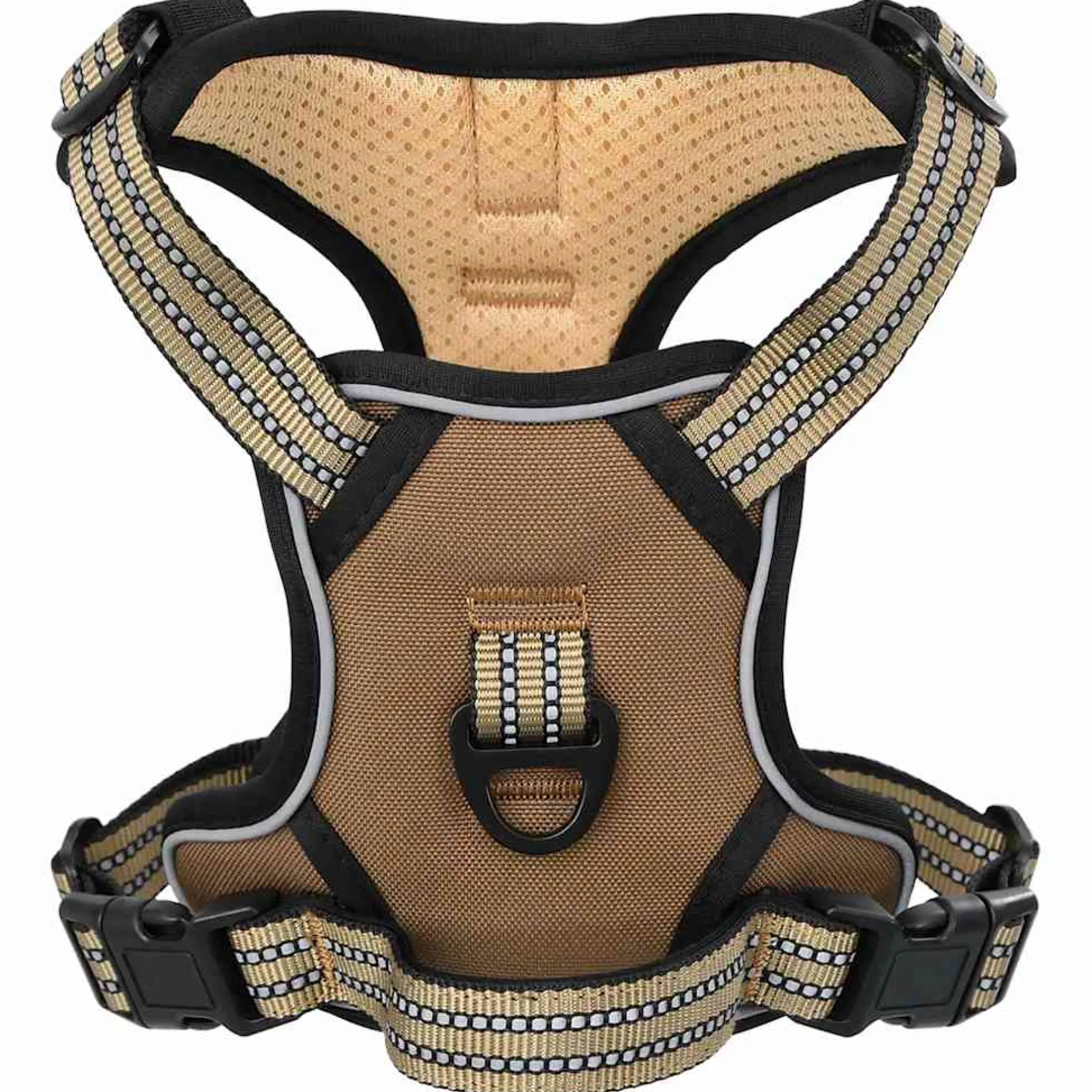 Arnés Para Perros Con Correa Y Collar Ajustable Marrón L