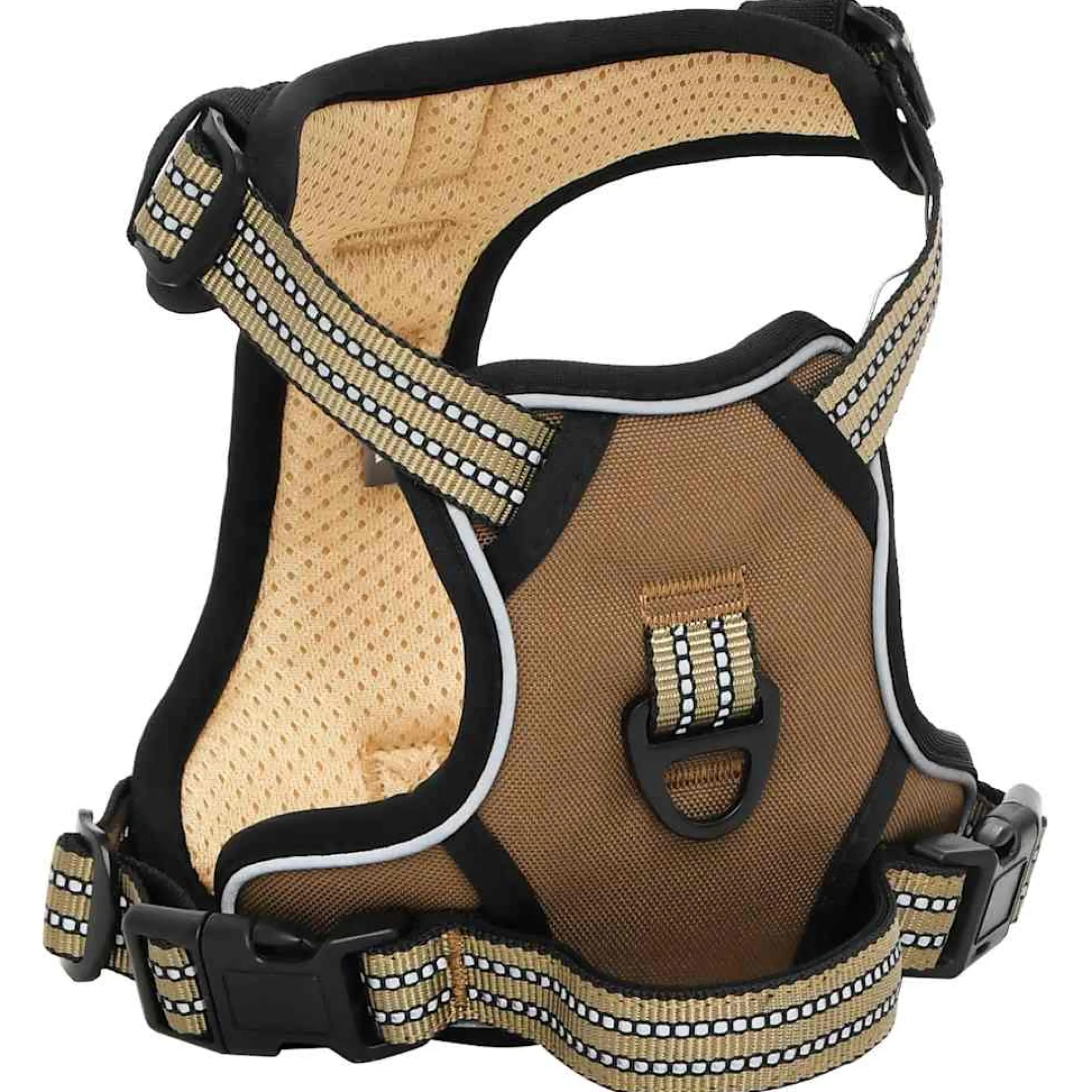 Arnés Para Perros Con Correa Y Collar Ajustable Marrón L