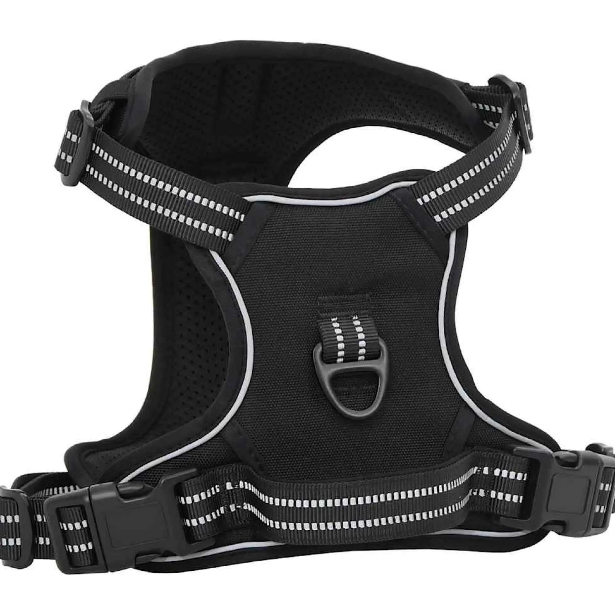 Arnés Para Perros Con Correa Y Collar Ajustable Negro L