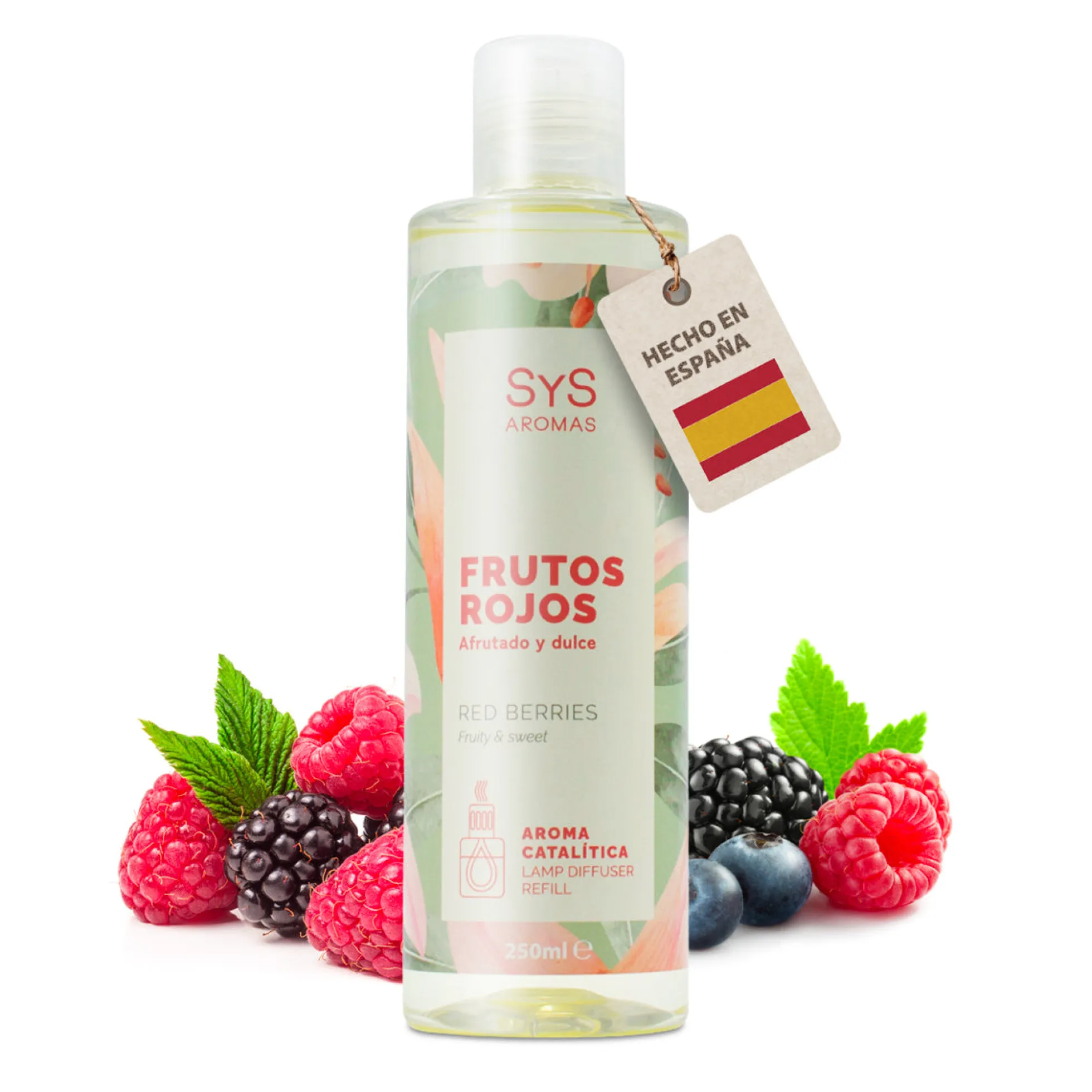 Aroma para Lámpara Catalítica Frutos Rojos SYS Aromas 250 ml | Fragancia Afrutada y Dulce