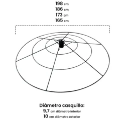 Aro Para Sombrilla Parasol 2,4 M Nortene