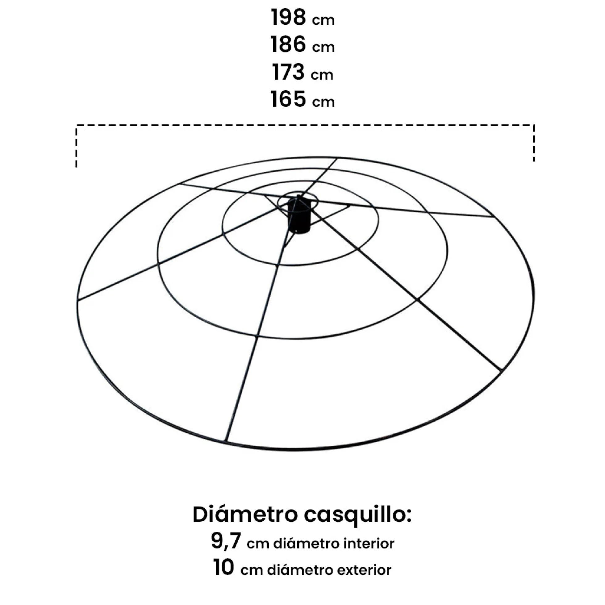 Aro Para Sombrilla Parasol 2 M Nortene