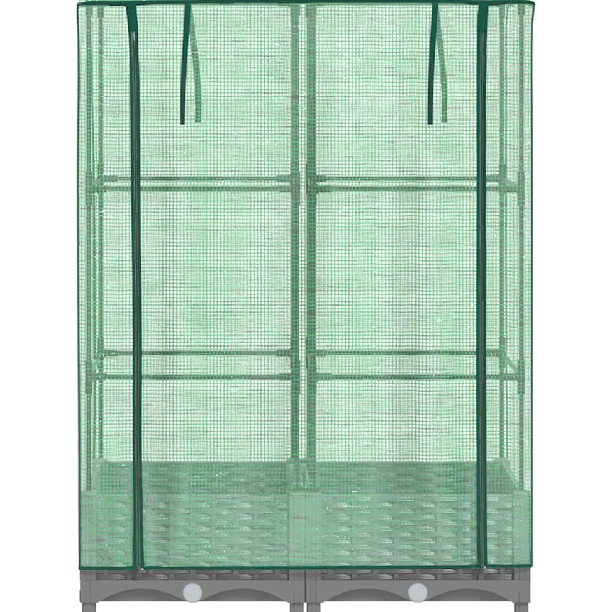 Arriate Con Cubierta Invernadero Aspecto Ratán 80x40x123 Cm