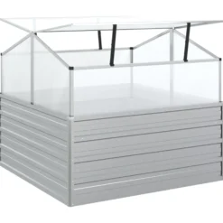 Arriate Con Invernadero Plateado 100x100x85 Cm