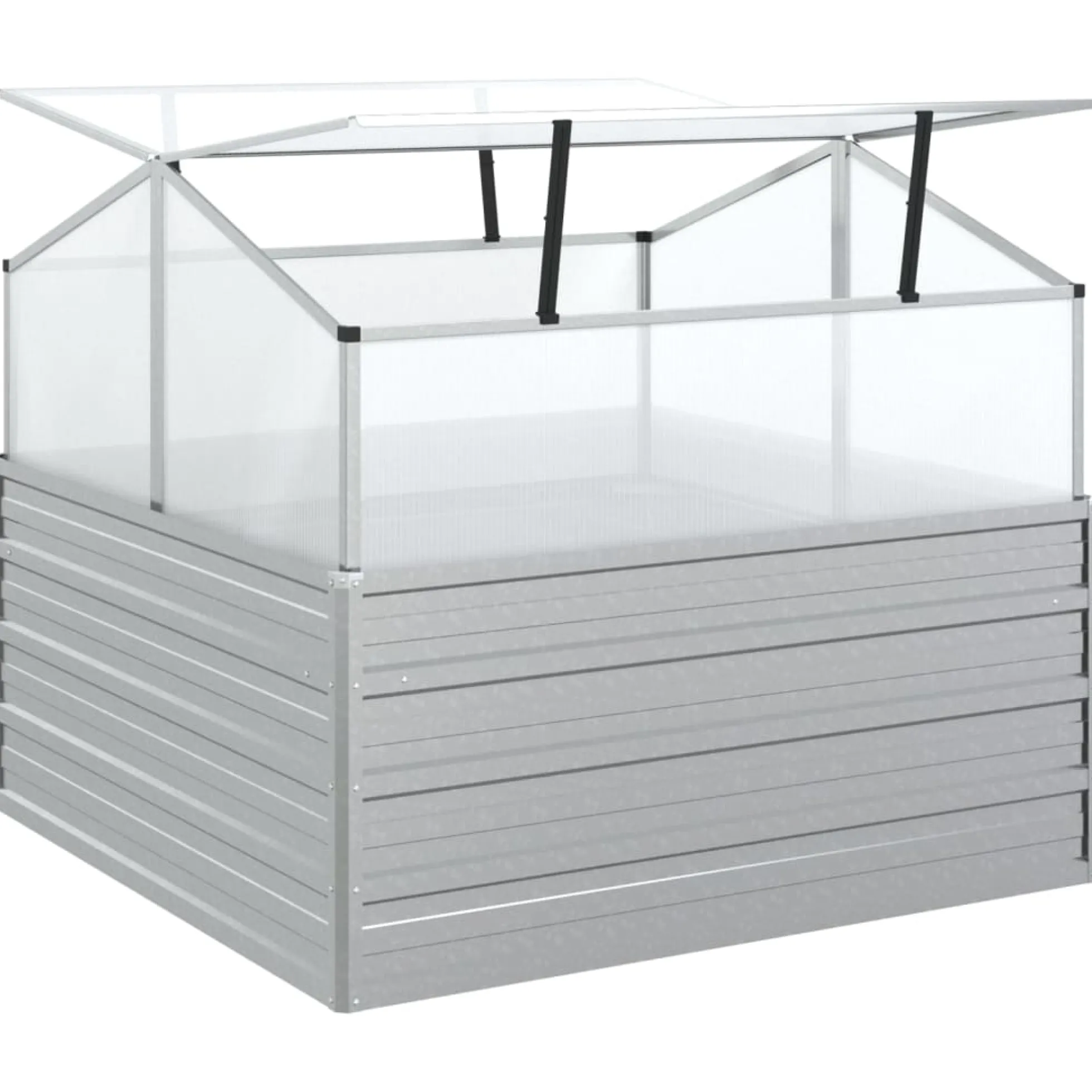 Arriate Con Invernadero Plateado 100x100x85 Cm