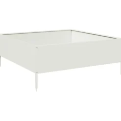 Arriate De Acero Blanco 100x100x25 Cm