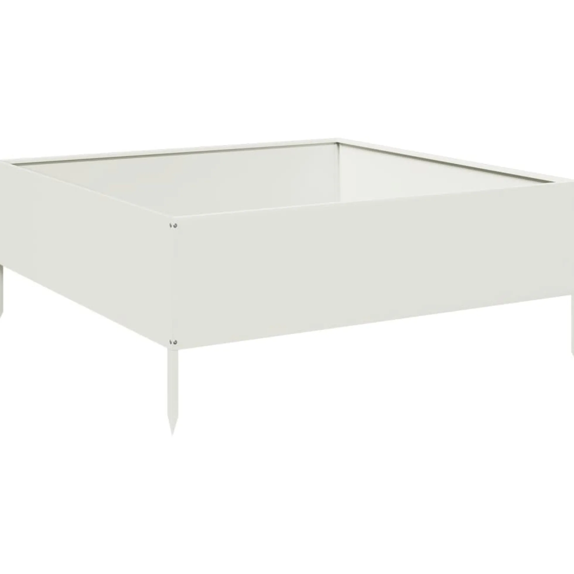 Arriate De Acero Blanco 100x100x25 Cm