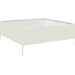Arriate De Acero Blanco 100x100x25 Cm