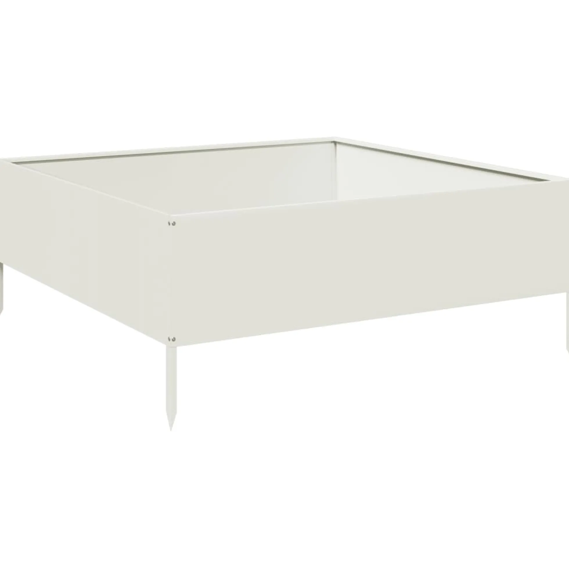 Arriate De Acero Blanco 100x100x25 Cm