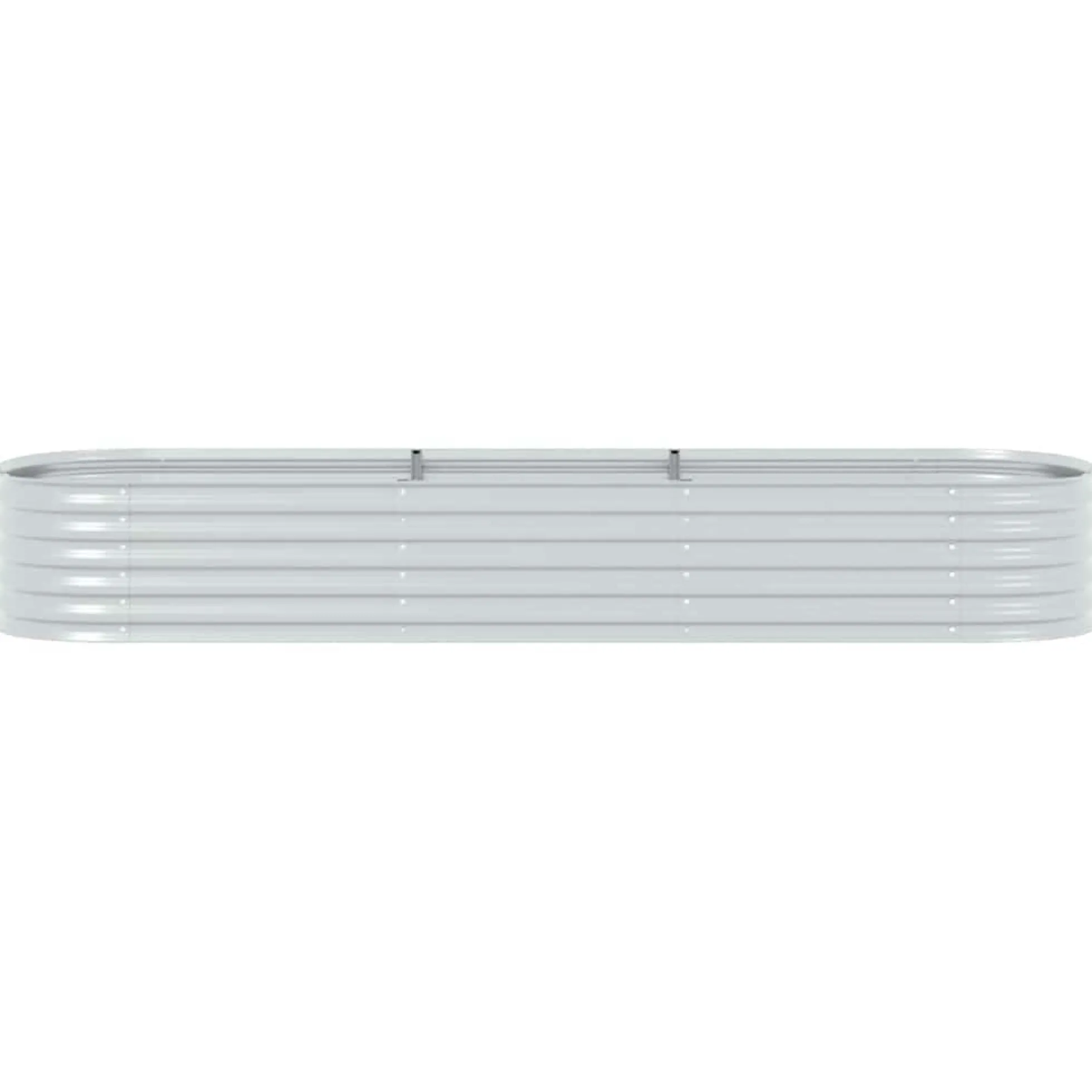 Arriate De Acero Galvanizado Plateado 320x80x44 Cm