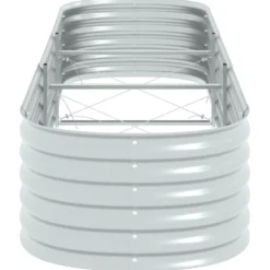 Arriate De Acero Galvanizado Plateado 320x80x44 Cm