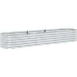 Arriate De Acero Galvanizado Plateado 320x80x44 Cm
