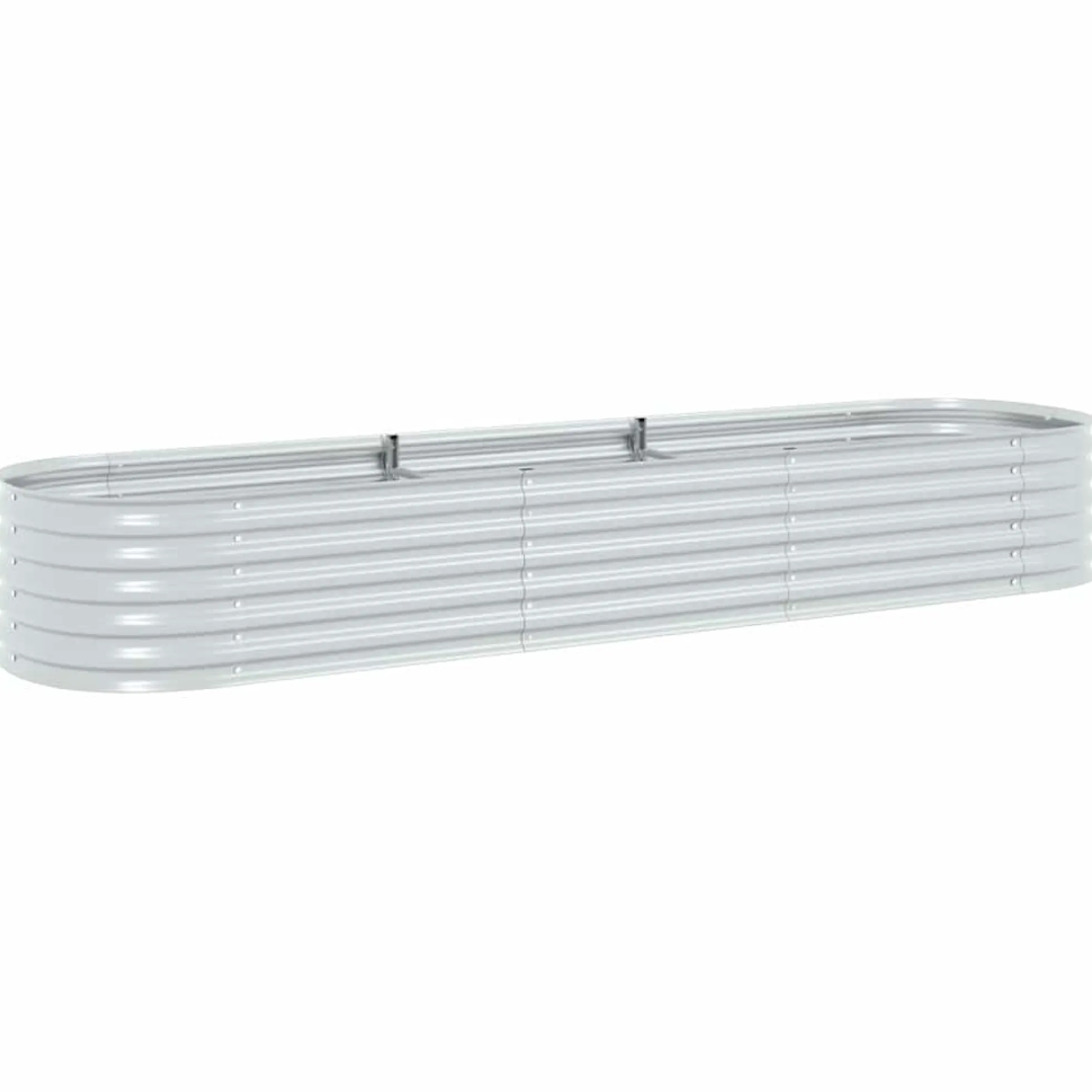 Arriate De Acero Galvanizado Plateado 320x80x44 Cm