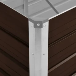 Arriate De Acero Galvanizado Marrón 320x80x45 Cm