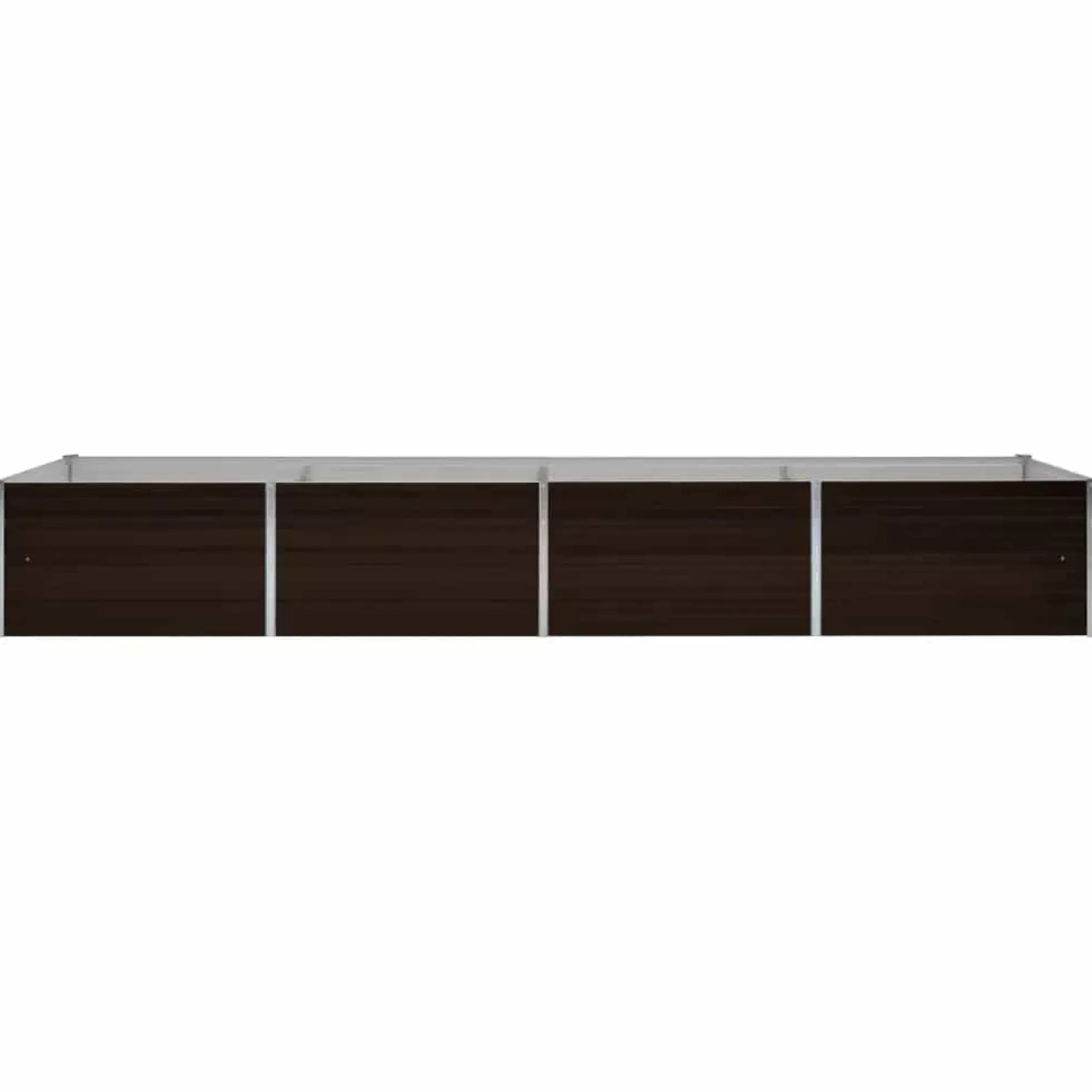 Arriate De Acero Galvanizado Marrón 320x80x45 Cm