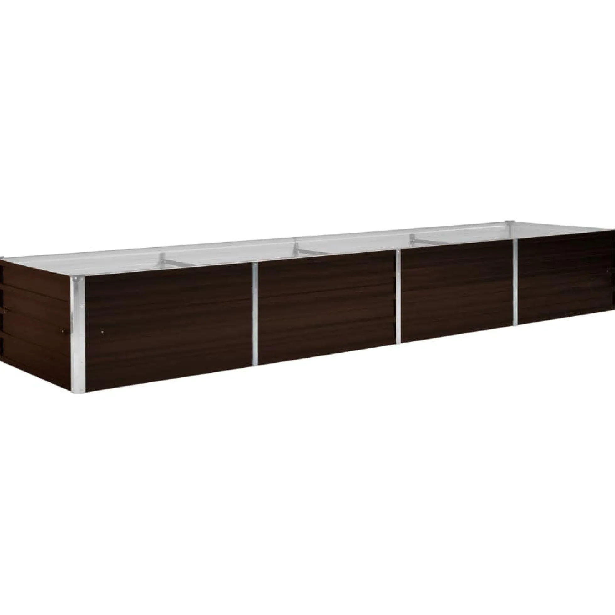 Arriate De Acero Galvanizado Marrón 320x80x45 Cm