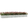 Arriate De Acero Galvanizado Plateado 480x80x45 Cm