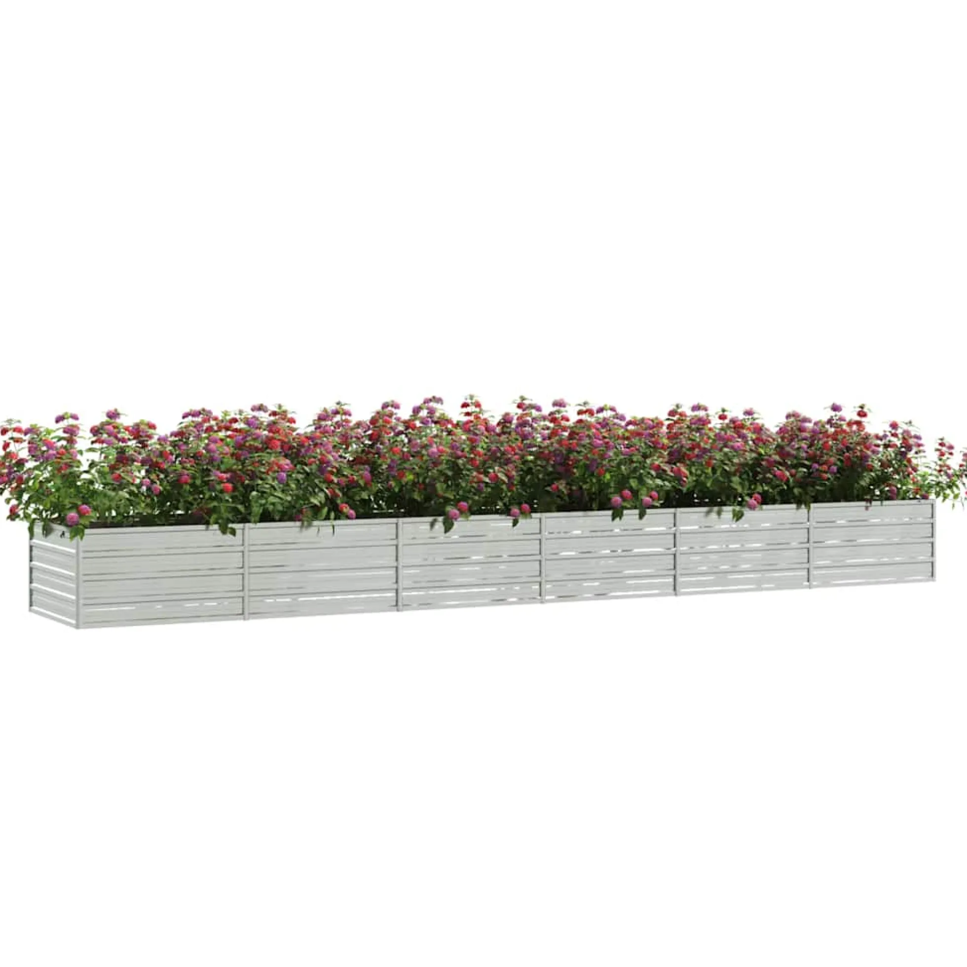 Arriate De Acero Galvanizado Plateado 480x80x45 Cm