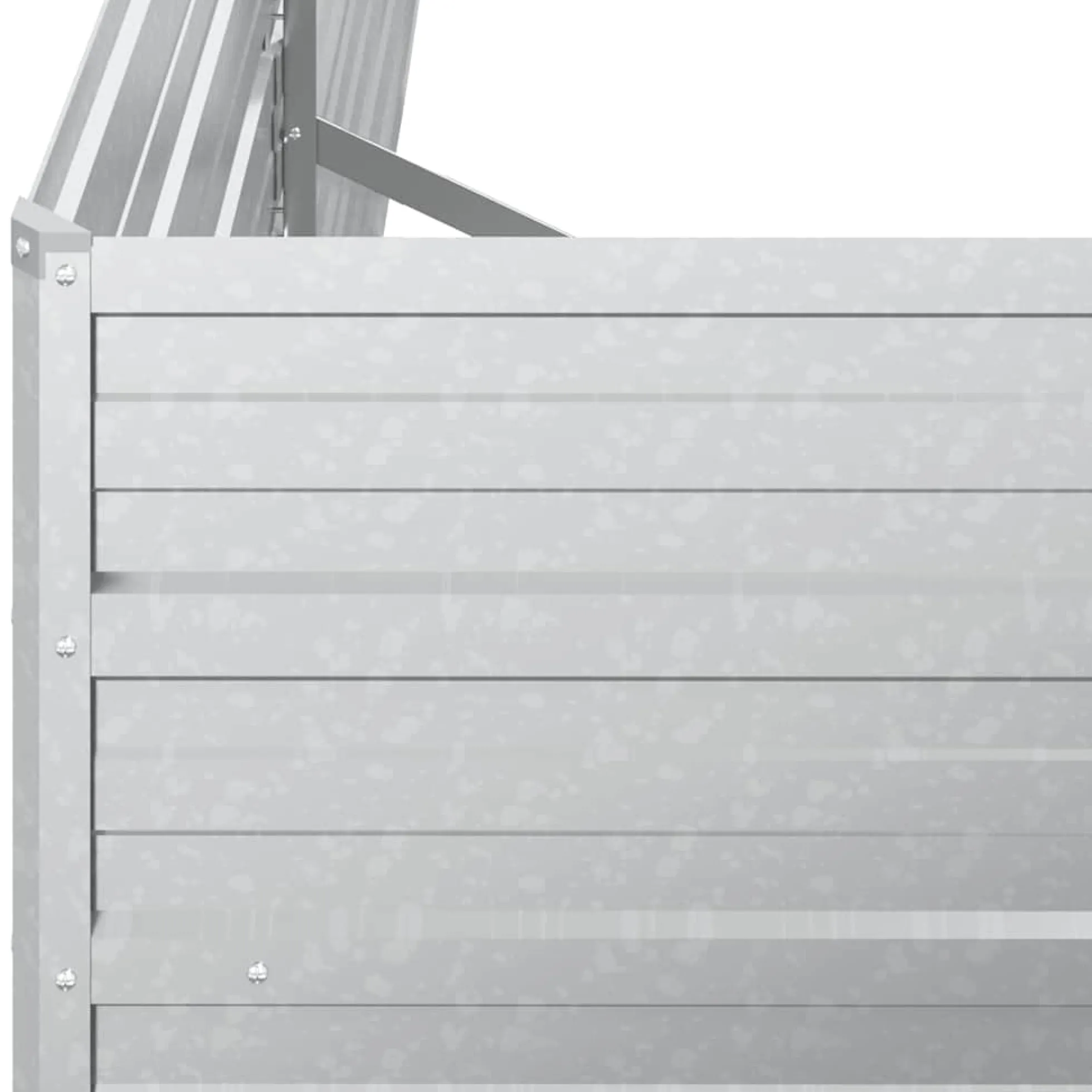 Arriate De Acero Galvanizado Plateado 480x80x45 Cm