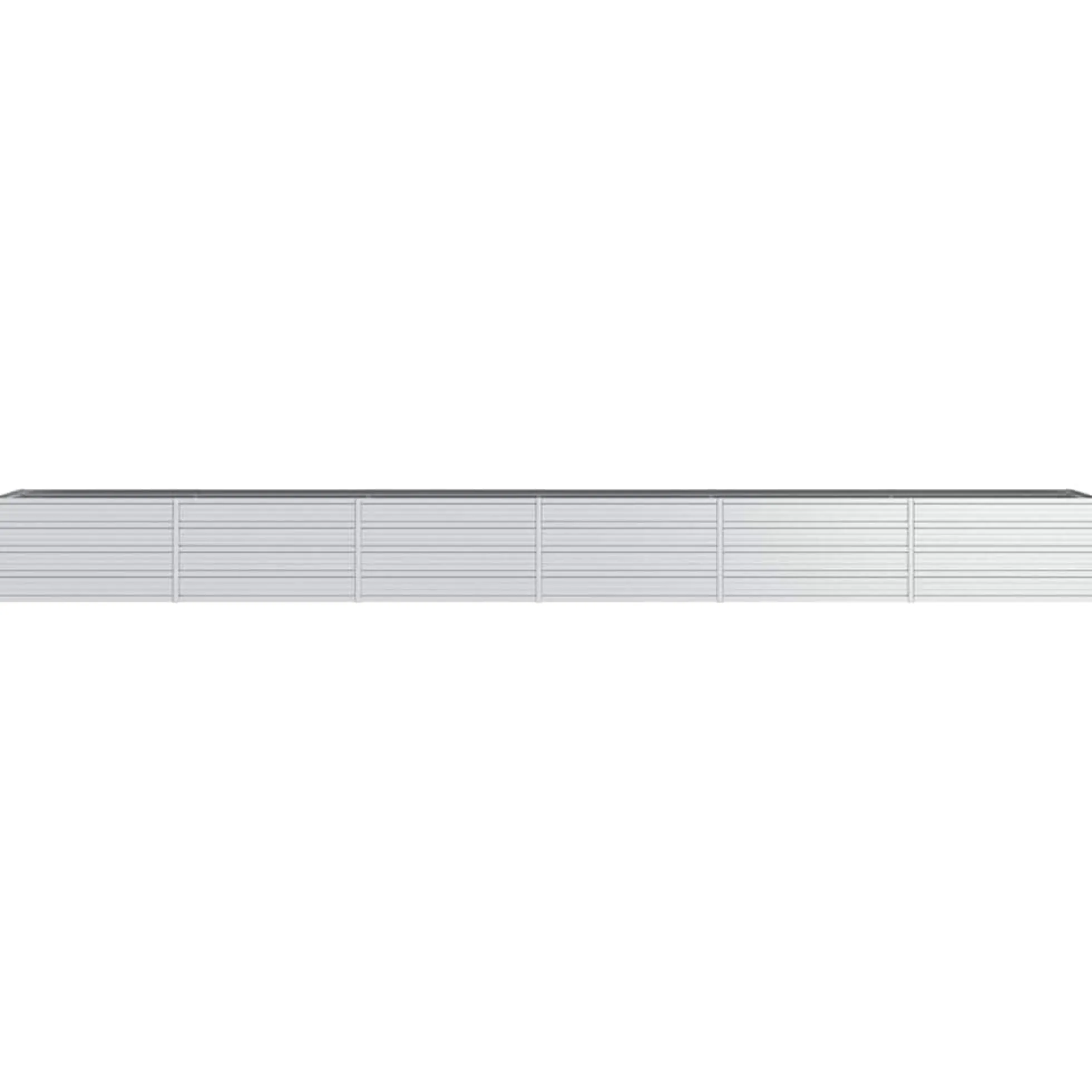 Arriate De Acero Galvanizado Plateado 480x80x45 Cm