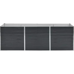 Arriate De Acero Galvanizado Gris Antracita 240x80x77 Cm