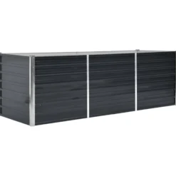 Arriate De Acero Galvanizado Gris Antracita 240x80x77 Cm