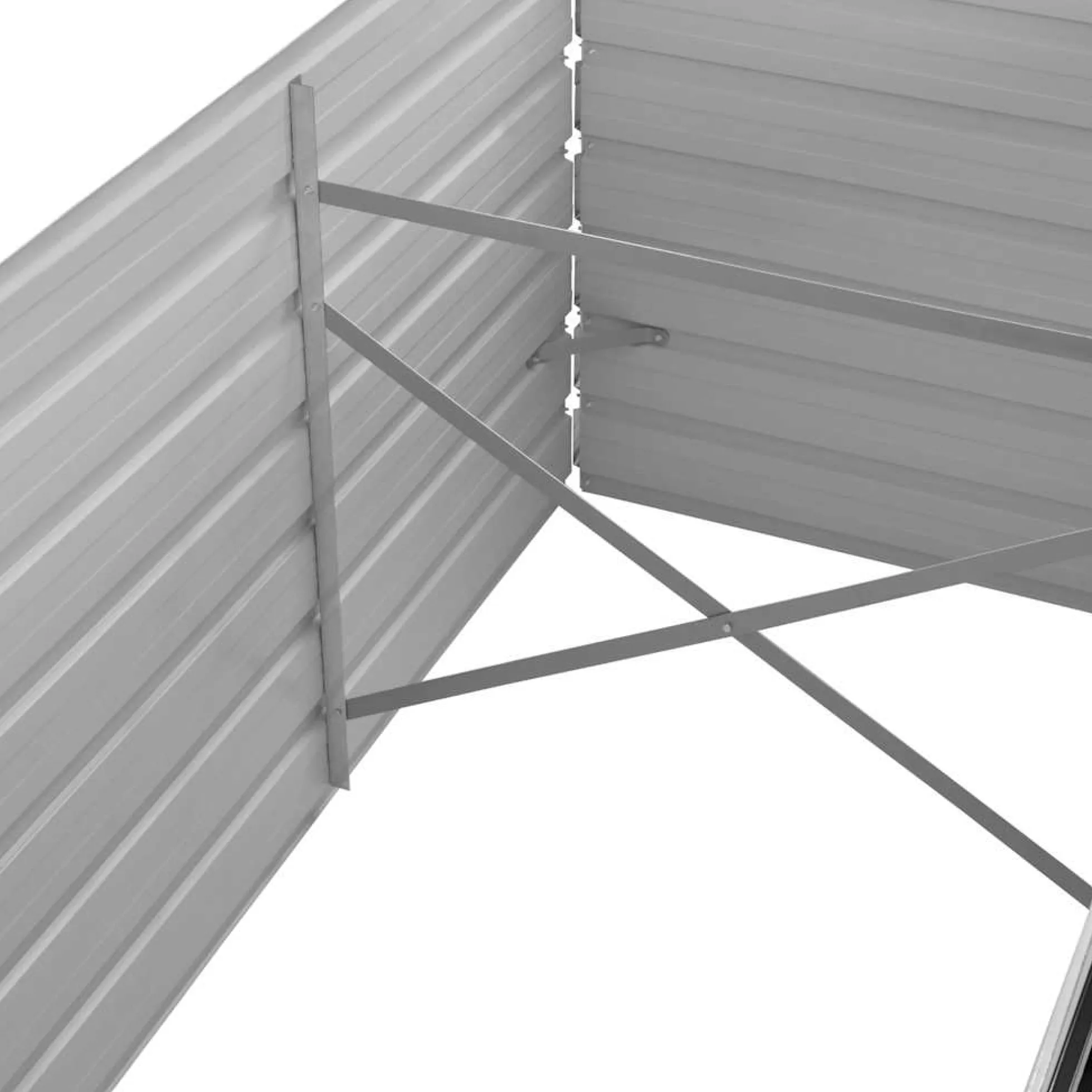 Arriate De Acero Galvanizado Gris Antracita 320x80x77 Cm