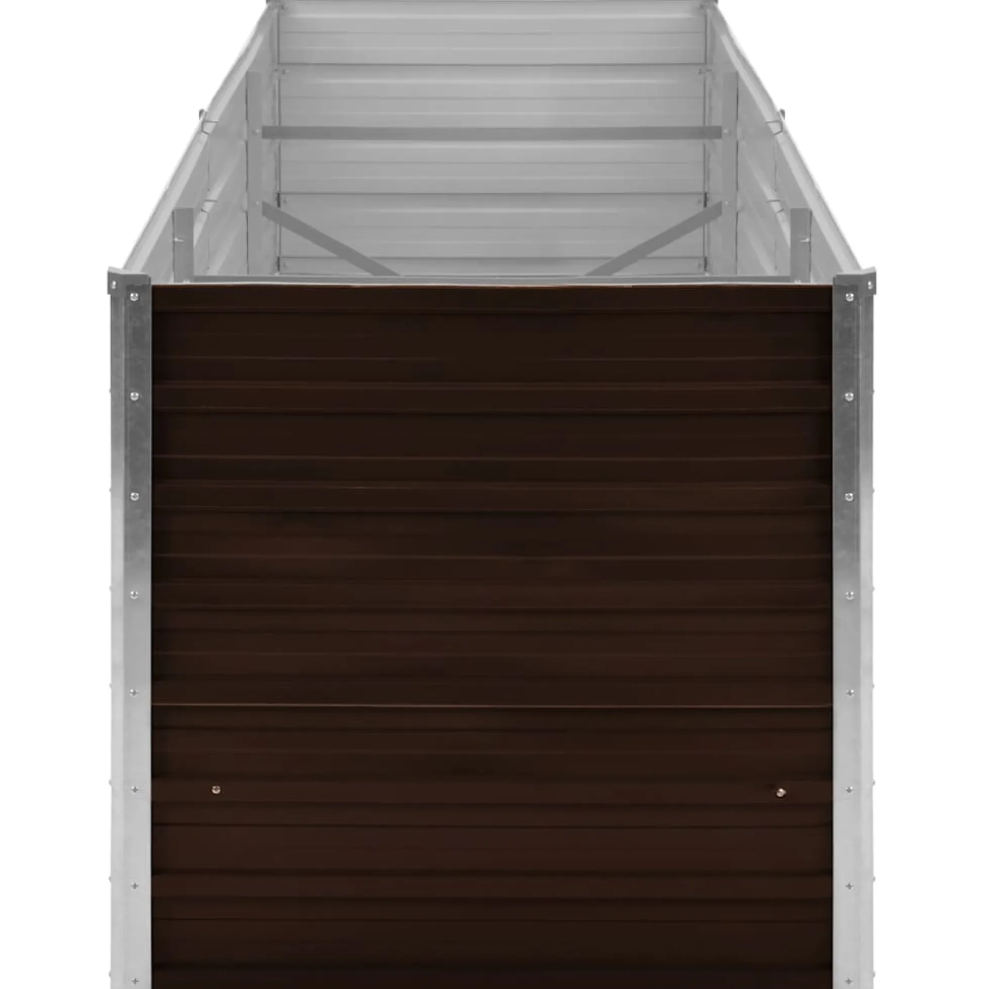 Arriate De Acero Galvanizado Marrón 240x80x77 Cm