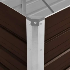 Arriate De Acero Galvanizado Marrón 240x80x77 Cm