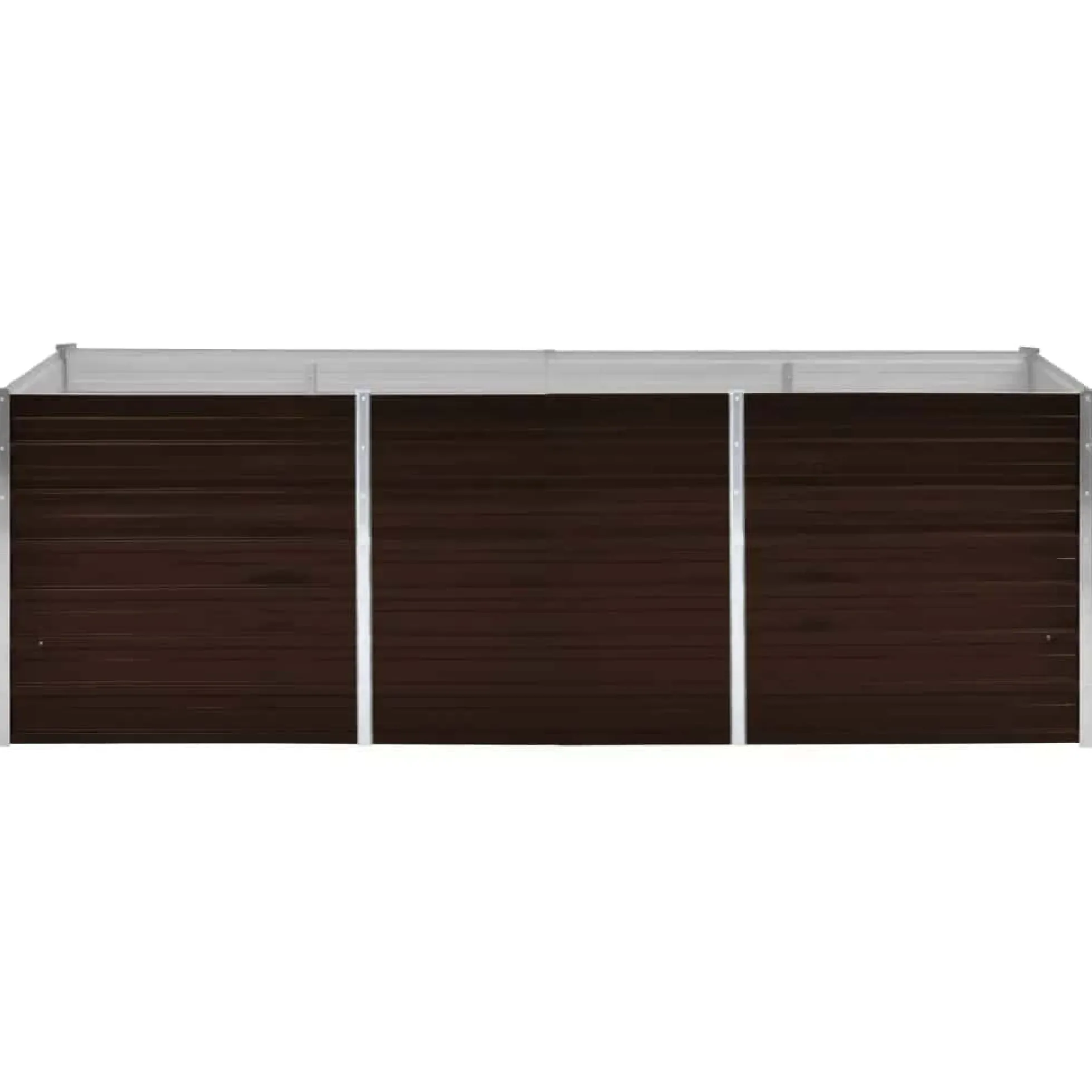 Arriate De Acero Galvanizado Marrón 240x80x77 Cm