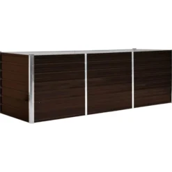 Arriate De Acero Galvanizado Marrón 240x80x77 Cm