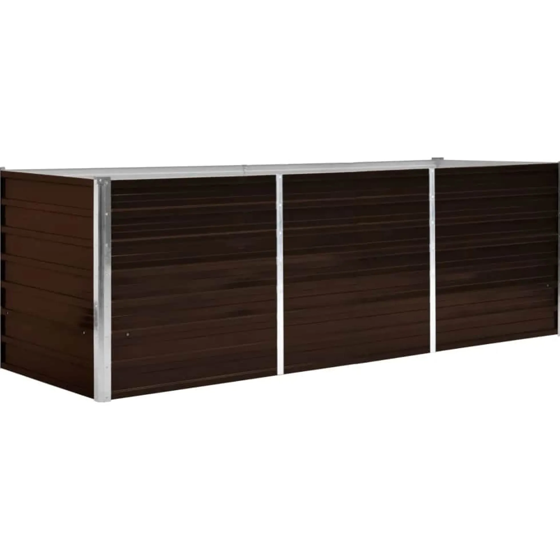Arriate De Acero Galvanizado Marrón 240x80x77 Cm