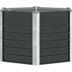 Arriate De Acero Galvanizado Gris Antracita 129x129x77 Cm