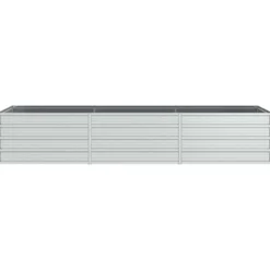 Arriate De Acero Galvanizado Plateado 240x80x45 Cm