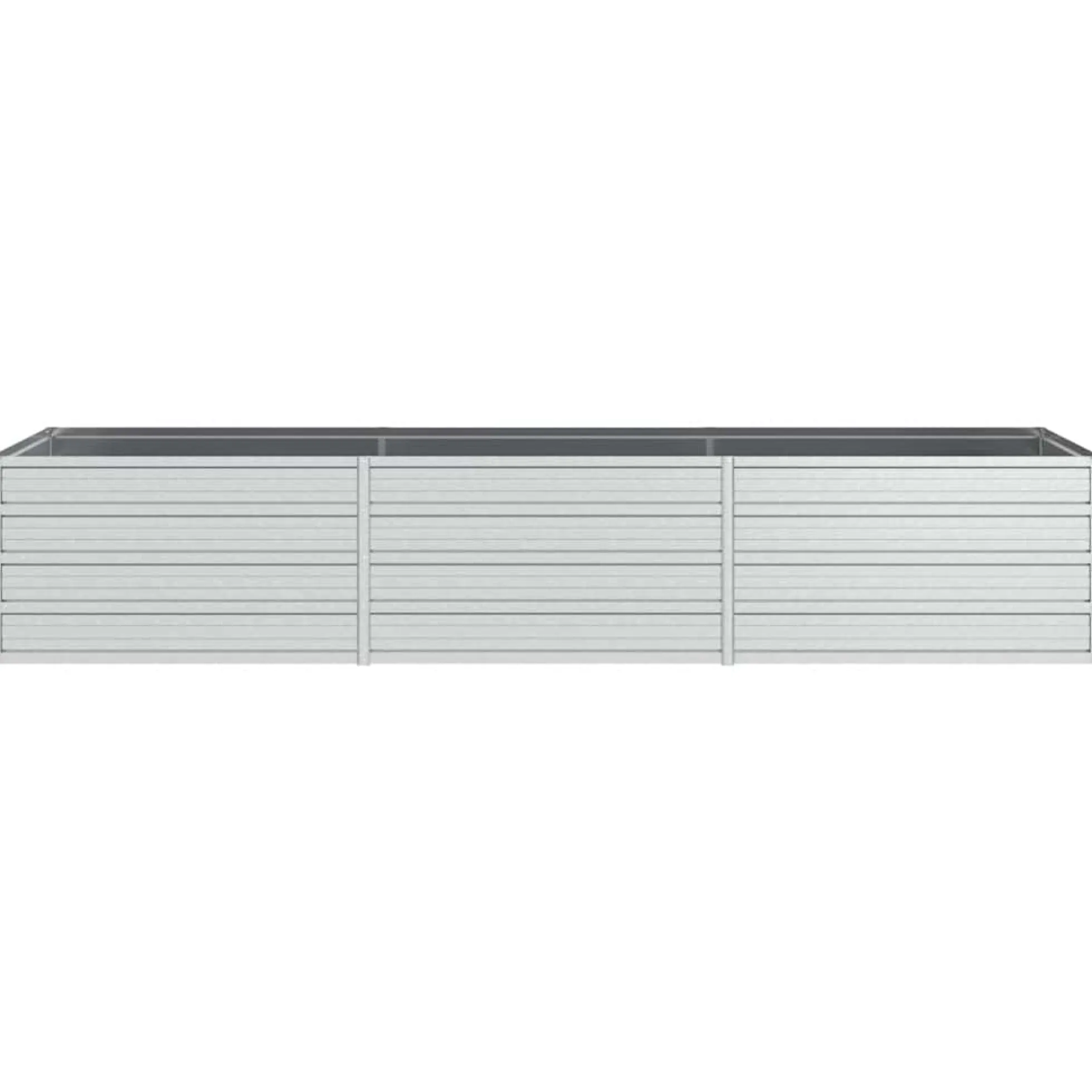 Arriate De Acero Galvanizado Plateado 240x80x45 Cm