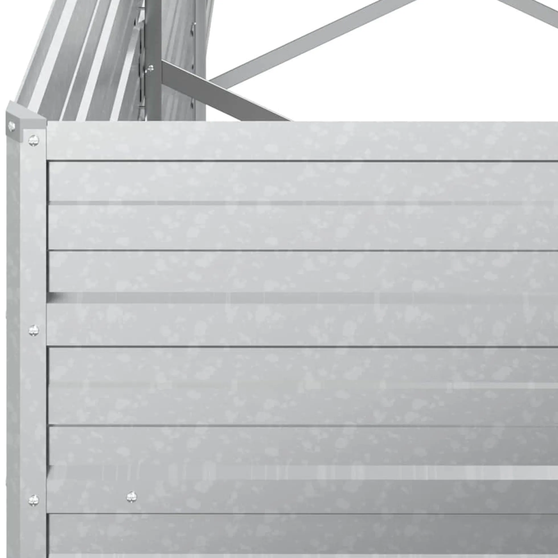 Arriate De Acero Galvanizado Plateado 240x80x45 Cm