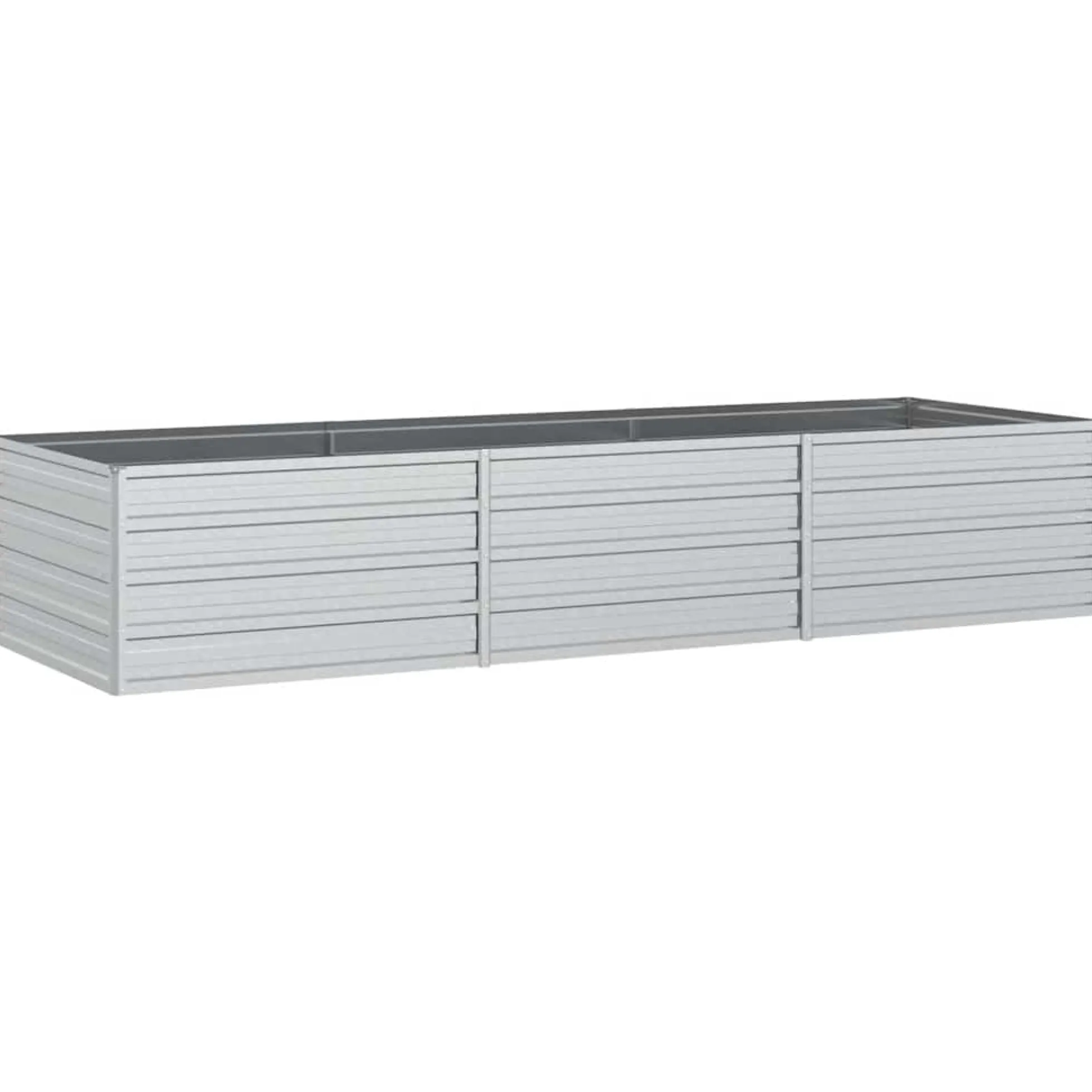 Arriate De Acero Galvanizado Plateado 240x80x45 Cm