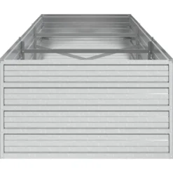 Arriate De Acero Galvanizado Plateado 240x80x45 Cm