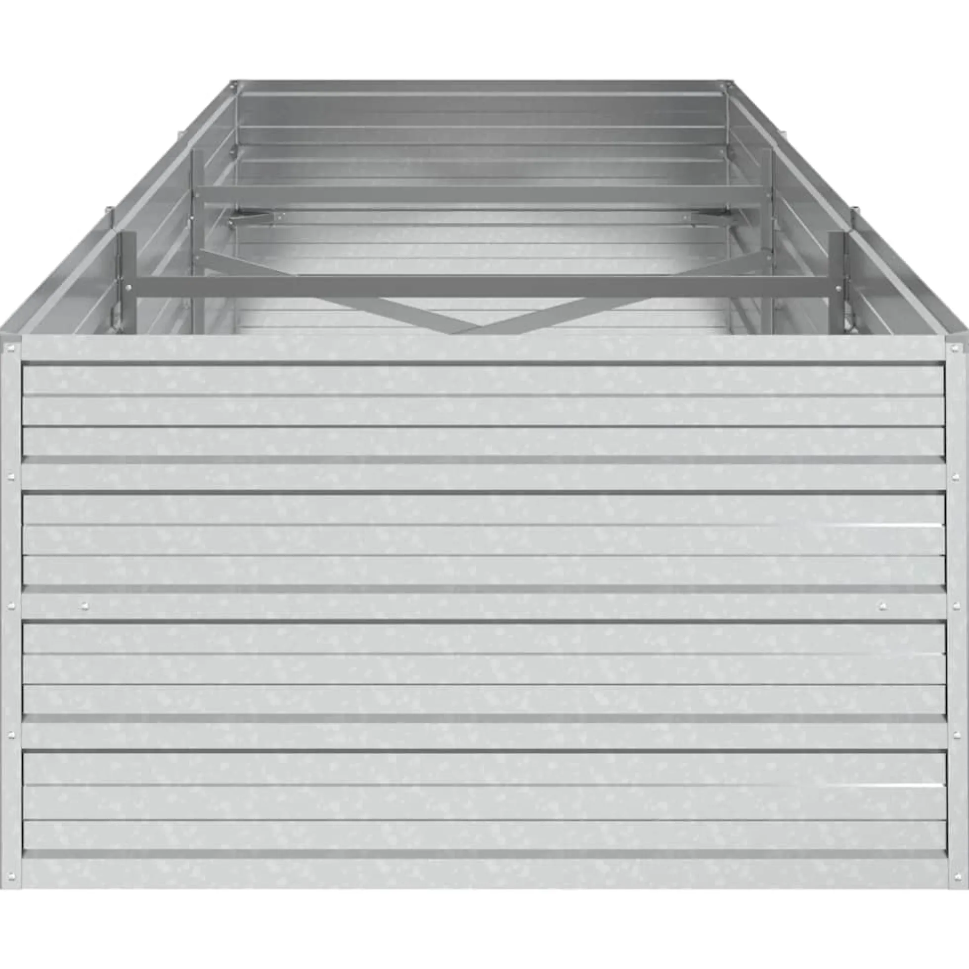 Arriate De Acero Galvanizado Plateado 240x80x45 Cm