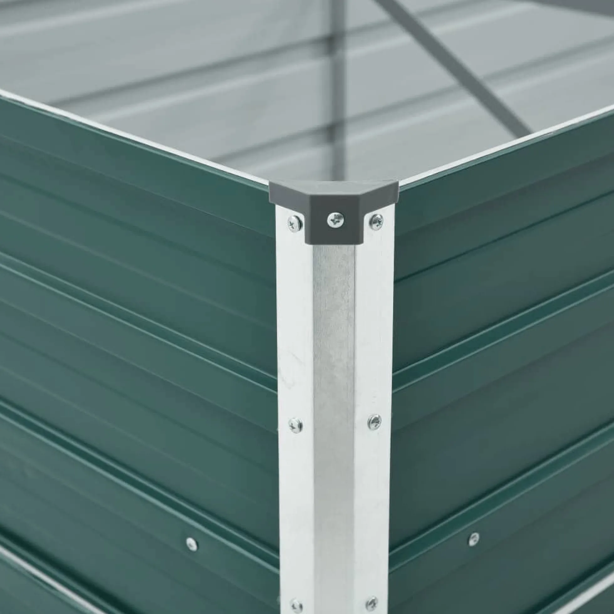 Arriate De Acero Galvanizado Verde 400x80x45 Cm