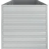 Arriate De Acero Galvanizado Plateado 240x80x77 Cm