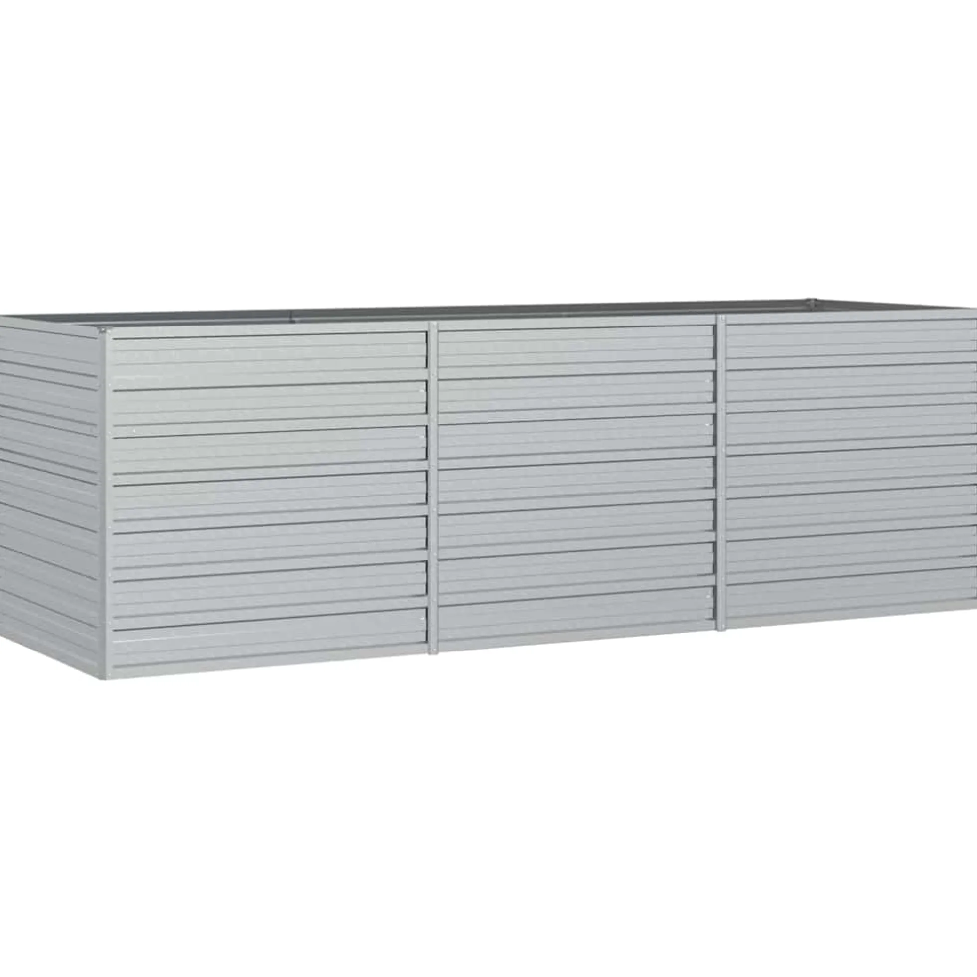 Arriate De Acero Galvanizado Plateado 240x80x77 Cm