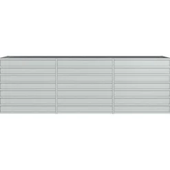 Arriate De Acero Galvanizado Plateado 240x80x77 Cm