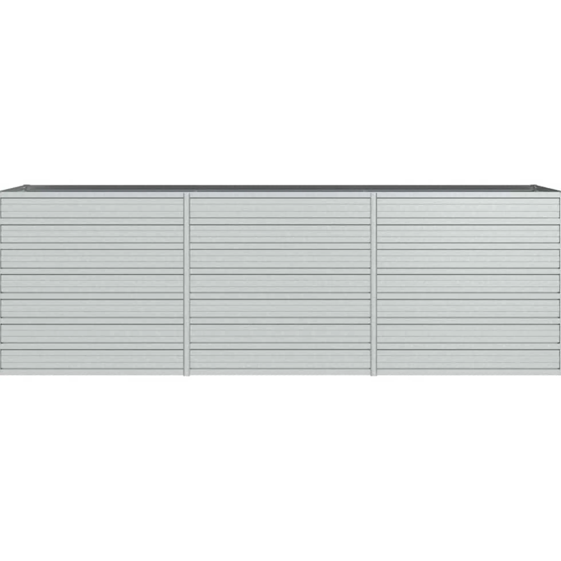 Arriate De Acero Galvanizado Plateado 240x80x77 Cm