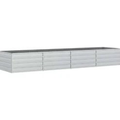 Arriate De Acero Galvanizado Plateado 320x80x45 Cm