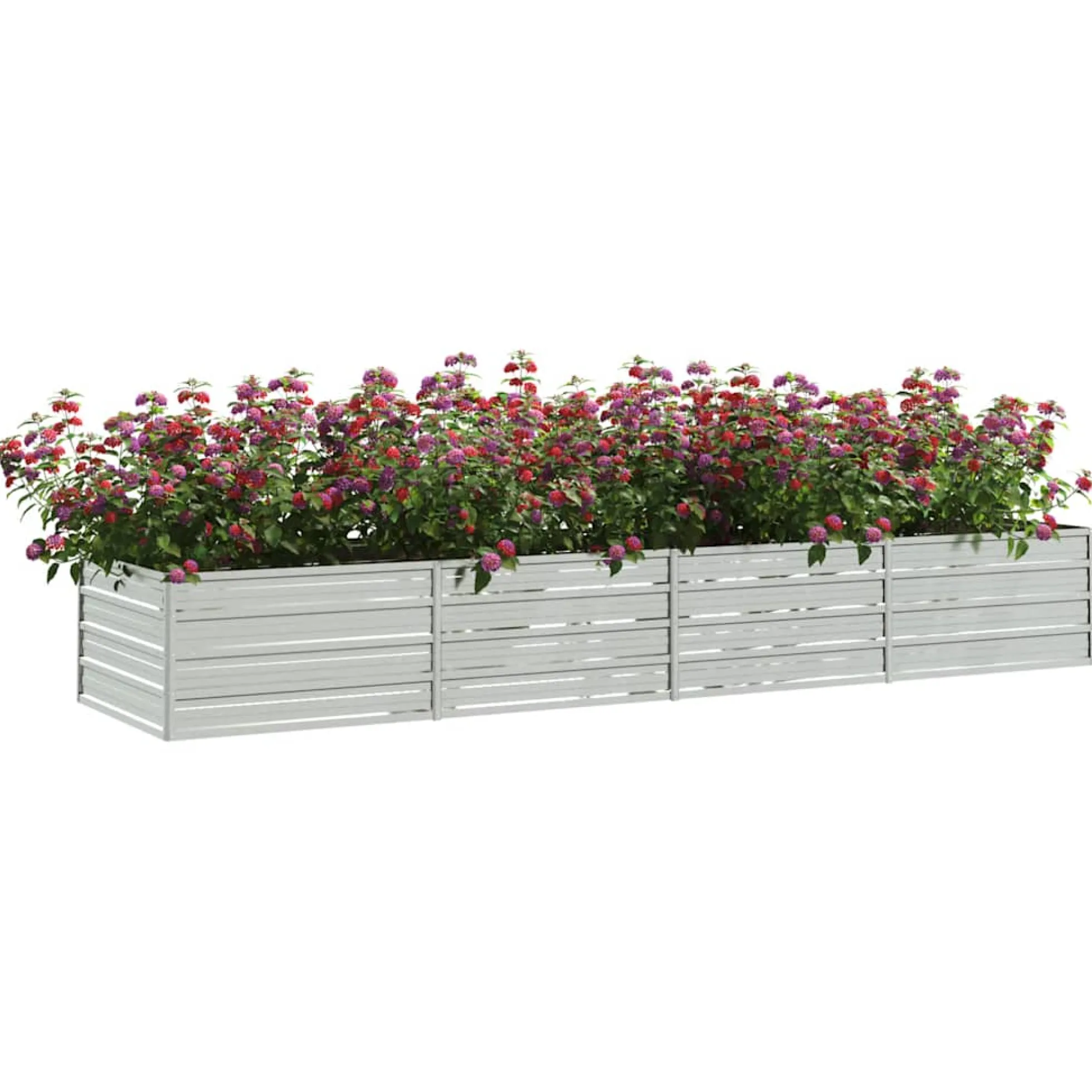 Arriate De Acero Galvanizado Plateado 320x80x45 Cm