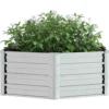 Arriate De Acero Galvanizado Plateado 129x45 Cm