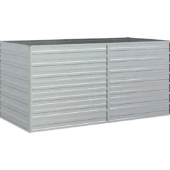 Arriate De Acero Galvanizado Plateado 160x80x77 Cm